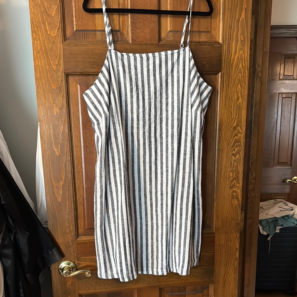 A New Day Black and White Spaghetti Strap Sundress